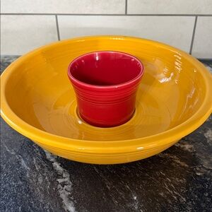 Fiestaware Chip-And-Dip Bowl Set NWOT